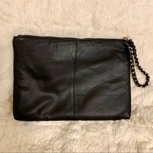 NEW Black Sheepskin Clutch